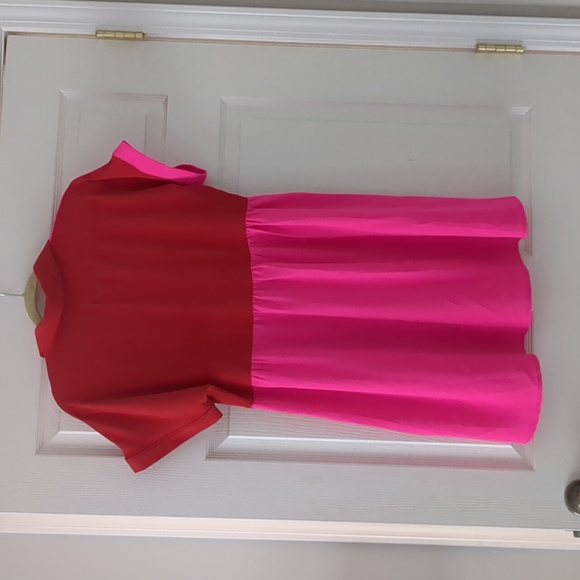 Neon Pink and Red Button-Up Dress | Small | NWT - Picture 7 of 8